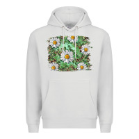 Dove Grey Daisy leopard Premium Hoodie - RanaPortraitStore