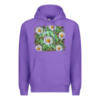 Purple Daisy leopard Premium Hoodie - RanaPortraitStore