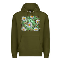 Army Green Daisy leopard Premium Hoodie - RanaPortraitStore
