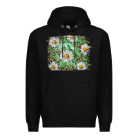 Black Daisy leopard Premium Hoodie - RanaPortraitStore