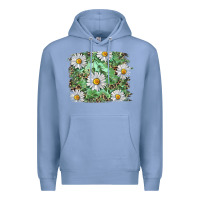 Colony Blue Daisy leopard Premium Hoodie - RanaPortraitStore