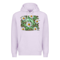 Lilac Daisy leopard Premium Hoodie - RanaPortraitStore
