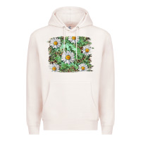 Pale Pink Daisy leopard Premium Hoodie - RanaPortraitStore