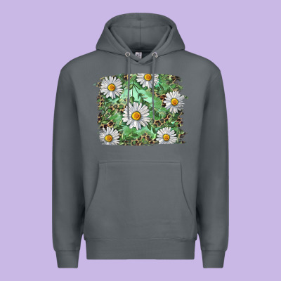Daisy Leopard Premium Hoodie Designed By Ranaportraitstore