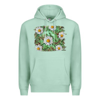 Seafoam Daisy leopard Premium Hoodie - RanaPortraitStore