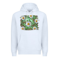 White Daisy leopard Premium Hoodie - RanaPortraitStore