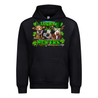 Black St Patricks Day Lucky Heifers Urban Hoodie - RanaPortraitStore