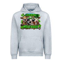 Heather Grey St Patricks Day Lucky Heifers Urban Hoodie - RanaPortraitStore