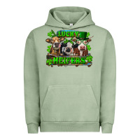 Pigment Oil Green St Patricks Day Lucky Heifers Urban Hoodie - RanaPortraitStore