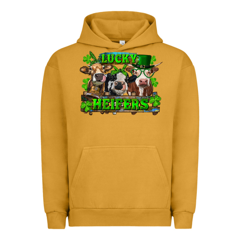 St Patricks Day Lucky Heifers Urban Hoodie by RanaPortraitStore | Teevron