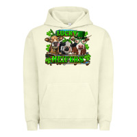 Pigment Pistachio St Patricks Day Lucky Heifers Urban Hoodie - RanaPortraitStore