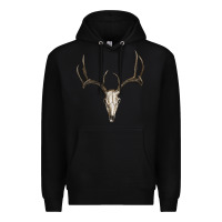 Black Deer Skull Premium Hoodie - RanaPortraitStore