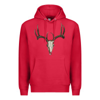 Cardinal Deer Skull Premium Hoodie - RanaPortraitStore