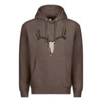Coffee Deer Skull Premium Hoodie - RanaPortraitStore