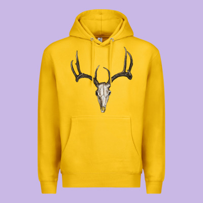 Deer Skull Premium Hoodie Designed By Ranaportraitstore