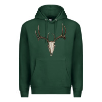 Sports Green Deer Skull Premium Hoodie - RanaPortraitStore