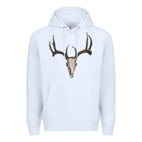 White Deer Skull Premium Hoodie - RanaPortraitStore