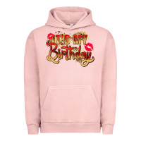 Pigment Salmon it's my birthday Urban Hoodie - Zillion Design Studio