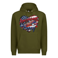 Army Green American honey Premium Hoodie - Zillion Design Studio