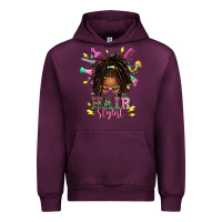 Mauve Wine afro locs hair stylist messy bun tbw Urban Hoodie - texasbilliewilder