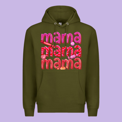 Mama Mama Mama Valentines Day Premium Hoodie Designed By Texasbilliewilder