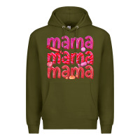 Army Green mama mama mama valentines day Premium Hoodie - texasbilliewilder