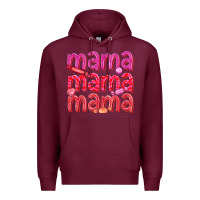 Burgundy mama mama mama valentines day Premium Hoodie - texasbilliewilder