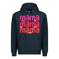 Navy mama mama mama valentines day Premium Hoodie - texasbilliewilder