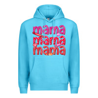 Ocean Blue mama mama mama valentines day Premium Hoodie - texasbilliewilder