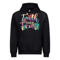 Black faith over fear Urban Hoodie - Zillion Design Studio
