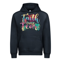 Navy faith over fear Urban Hoodie - Zillion Design Studio