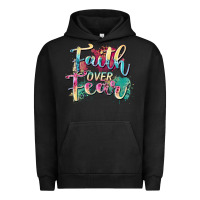 Pigment Black faith over fear Urban Hoodie - Zillion Design Studio