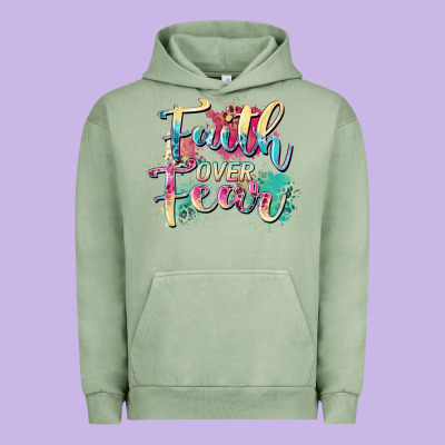 Faith Over Fear Urban Hoodie Designed By Zillion Design Studio