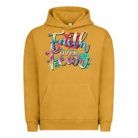 Pigment Peanut Butter faith over fear Urban Hoodie - Zillion Design Studio