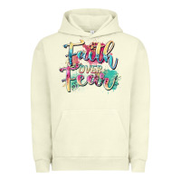 Pigment Pistachio faith over fear Urban Hoodie - Zillion Design Studio