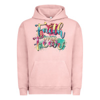 Pigment Salmon faith over fear Urban Hoodie - Zillion Design Studio