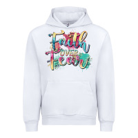 White faith over fear Urban Hoodie - Zillion Design Studio