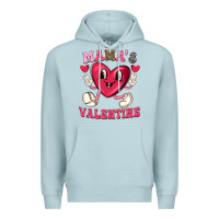Blue Mist mamas valentine with cute heart Premium Hoodie - texasbilliewilder