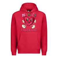 Cardinal mamas valentine with cute heart Premium Hoodie - texasbilliewilder