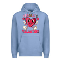 Colony Blue mamas valentine with cute heart Premium Hoodie - texasbilliewilder