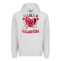 Dove Grey mamas valentine with cute heart Premium Hoodie - texasbilliewilder