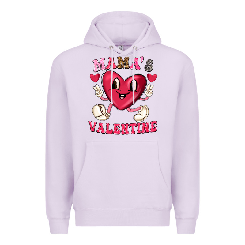 Mamas Valentine With Cute Heart Premium Hoodie by texasbilliewilder | Teevron
