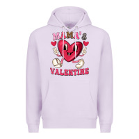 Lilac mamas valentine with cute heart Premium Hoodie - texasbilliewilder