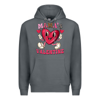 Rock mamas valentine with cute heart Premium Hoodie - texasbilliewilder