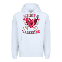 White mamas valentine with cute heart Premium Hoodie - texasbilliewilder