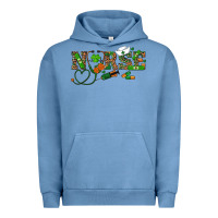 Pigment Pebble Blue St. Patrick's Day Nurse Urban Hoodie - RanaPortraitStore