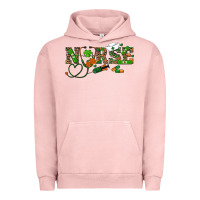 Pigment Salmon St. Patrick's Day Nurse Urban Hoodie - RanaPortraitStore