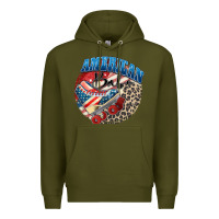 Army Green American babe Premium Hoodie - Zillion Design Studio