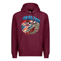 Burgundy American babe Premium Hoodie - Zillion Design Studio