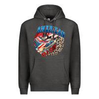 Charcoal Heather American babe Premium Hoodie - Zillion Design Studio